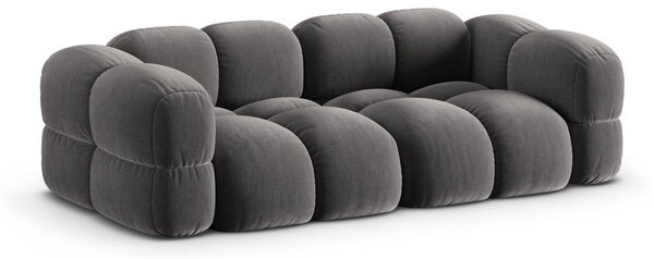 Sivá zamatová pohovka 250 cm Loretto – Cosmopolitan Design