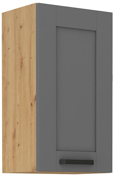 Lionel horná skrinka 40cm, sivá/dub artisan