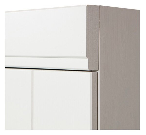Biela šatníková skriňa z borovicového dreva 77x175 cm Connect – WOOOD