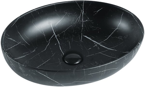 MEXEN - Orsola umývadlo na dosku, 52 x 39 cm - čierna kameň - 21365271
