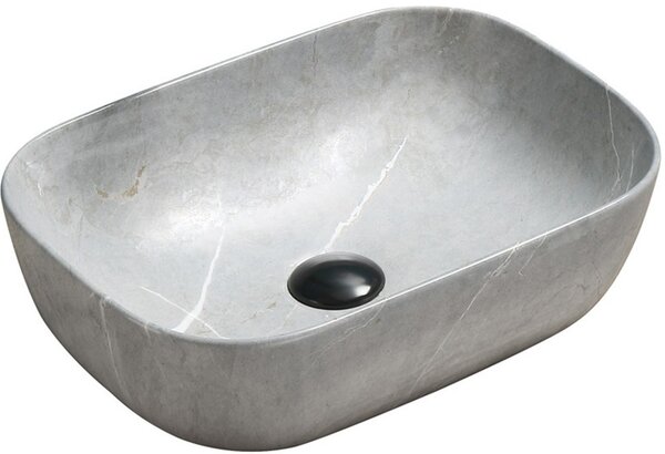 Mexen Rita umývadlo na dosku, 45 x 32 cm - šedá kameň - 21084596