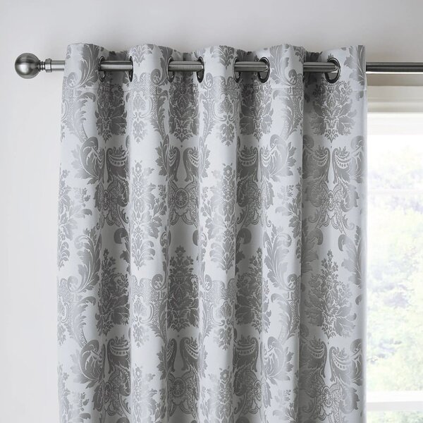 Sivé damaškové závesy v súprave 2 ks 168x229 cm Damask Jacquard – Catherine Lansfield