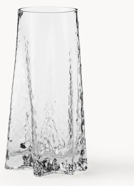 Ručne fúkaná sklenená váza so štruktúrovaným povrchom Gry, V 30 cm