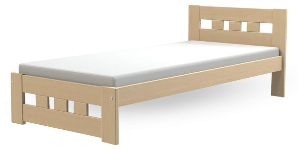 Drevená jednolôžková posteľ 90x200 Roma - borovica