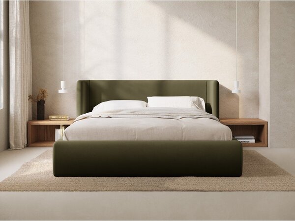 Zelená čalúnená dvojlôžková posteľ s úložným priestorom s roštom 200x200 cm Jason – Windsor & Co Sofas