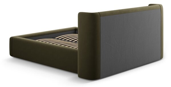 Zelená čalúnená dvojlôžková posteľ s úložným priestorom s roštom 200x200 cm Jason – Windsor & Co Sofas