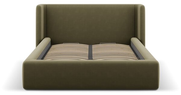 Zelená čalúnená dvojlôžková posteľ s úložným priestorom s roštom 200x200 cm Jason – Windsor & Co Sofas