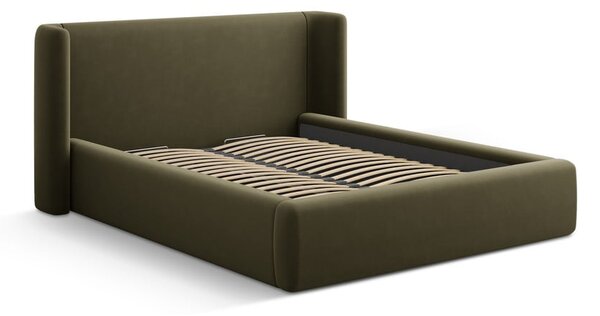 Zelená čalúnená dvojlôžková posteľ s úložným priestorom s roštom 200x200 cm Jason – Windsor & Co Sofas