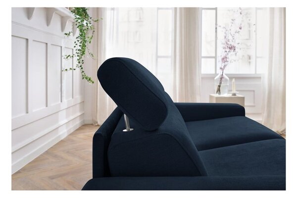 Tmavomodrá rozkladacia pohovka 195 cm Monaco – Bobochic Paris