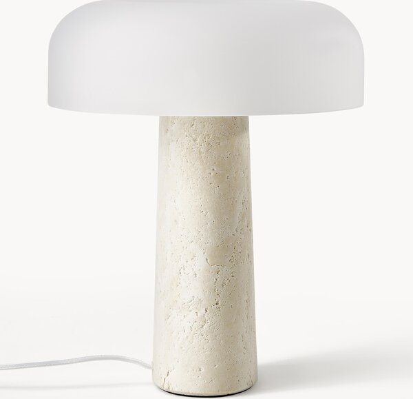 Stolová lampa's travertínovým podstavcom Carla