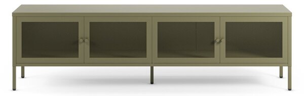 Zelený kovový TV stolík 160x50x35 cm Fayna – Marckeric
