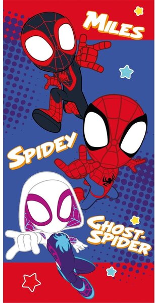 Červená/modrá bavlnená detská osuška 70x140 cm Spidey – Jerry Fabrics