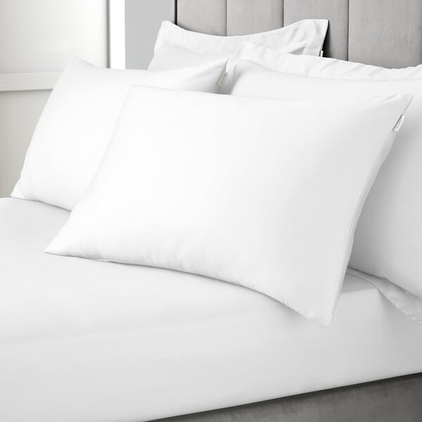 Biele obliečky na dvojlôžko/predĺžené z bavlneného saténu 230x220 cm Cotton Sateen – Bianca