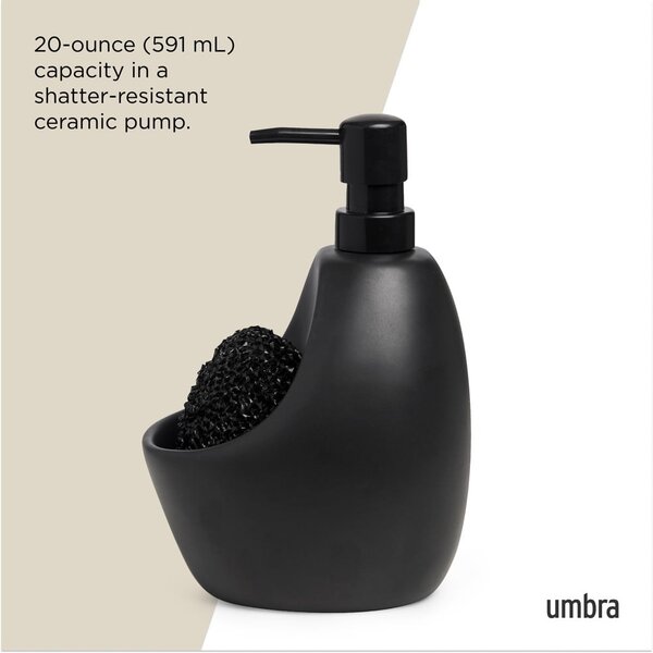 Čierny keramický dávkovač mydla 590 ml Joey – Umbra