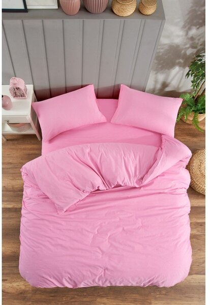 Ružové obliečky na dvojlôžko/predĺžené s plachtou/4-dielne 200x220 cm Classic – Mila Home