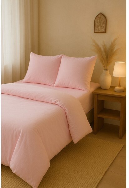 Ružové obliečky na dvojlôžko/predĺžené s plachtou/4-dielne 200x220 cm Classic – Mila Home