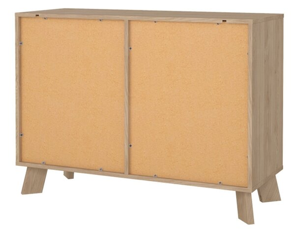 Biela/v prírodnej farbe komoda v dekore duba 99x73x39 cm Ikast – Tvilum