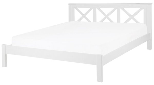 Rám postele biele borovicové drevo super king size posteľ 180x200 cm škandinávsky štýl
