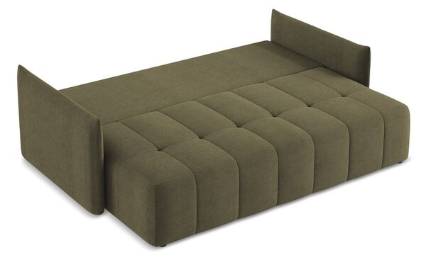 Khaki rozkladacia/s úložným priestorom pohovka 225 cm Moku – Makamii