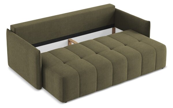 Khaki rozkladacia/s úložným priestorom pohovka 225 cm Moku – Makamii