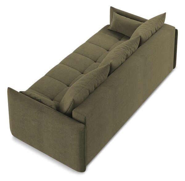 Khaki rozkladacia/s úložným priestorom pohovka 225 cm Moku – Makamii