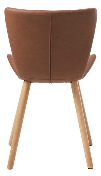 Hnedé kovové jedálenské stoličky v súprave 2 ks Teslin – Unique Furniture