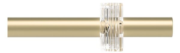 Matne zlatá oceľová roztiahnuteľná garniža 107 - 305 cm Flute – Umbra