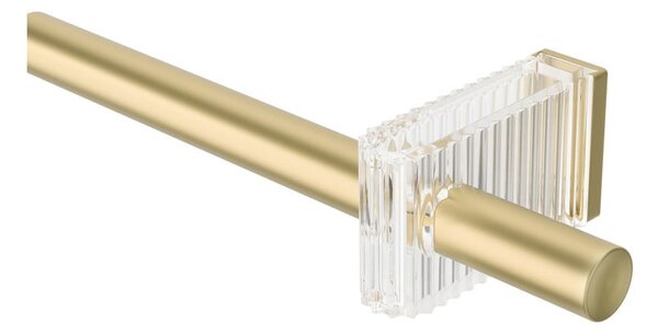 Matne zlatá oceľová roztiahnuteľná garniža 107 - 305 cm Flute – Umbra