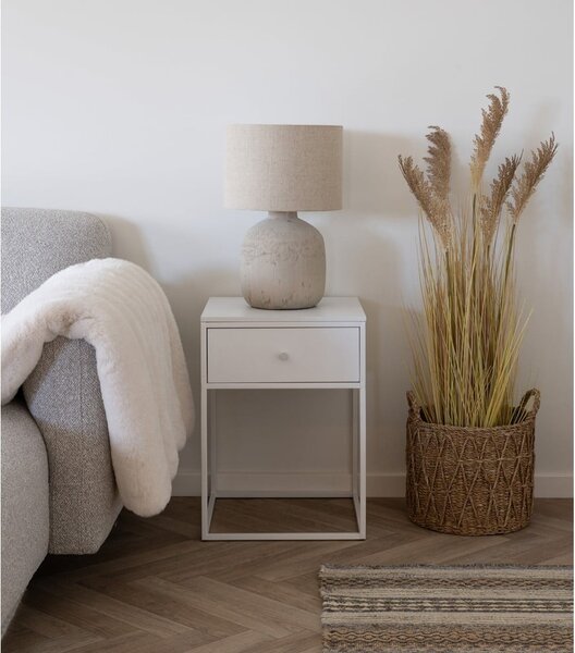 Biely nočný stolík Vita – House Nordic