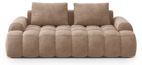 Svetlohnedá zamatová pohovka 200 cm Linz – Cosmopolitan Design