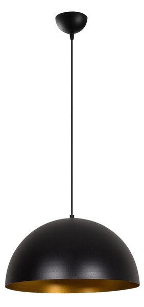 Čierne závesné svietidlo s kovovým tienidlom ø 40 cm Coppa – Opviq lights