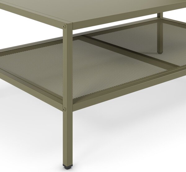 Zelený kovový konferenčný stolík 60x100 cm Fayna – Marckeric