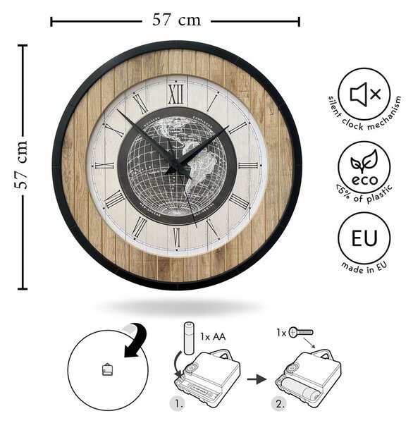 Nástenné hodiny ø 57 cm Jacob – Styler
