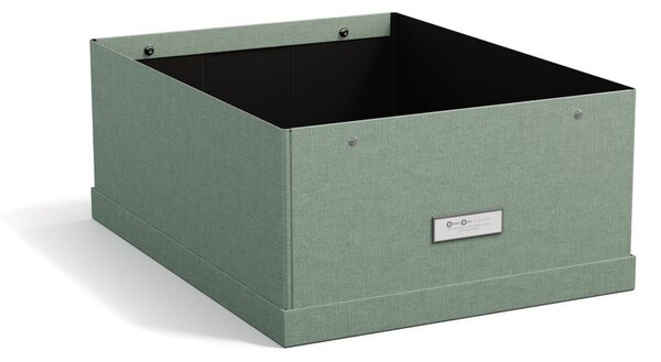 Kartónový úložný box zelenomodrý s vekom 34,5x45x18,5 cm Katrin Canvas Paper Laminate – Bigso