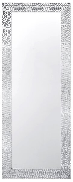Nástenné zrkadlo strieborná 50 x 130 cm obdĺžnikové moderný štýl obývacia izba spálňa
