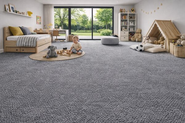 Lano , Metrážny koberec Aura 850, na mieru, šíře 4m,5m, šedá, ab (mriežka), chodba / predsieň