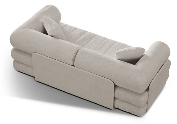 Béžová rozkladacia pohovka z textílie buklé 206 cm Kemi – Cosmopolitan Design