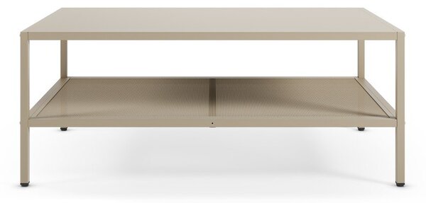 Krémovobiely kovový konferenčný stolík 60x100 cm Fayna – Marckeric