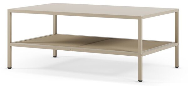 Krémovobiely kovový konferenčný stolík 60x100 cm Fayna – Marckeric