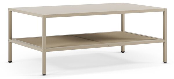 Krémovobiely kovový konferenčný stolík 60x100 cm Fayna – Marckeric