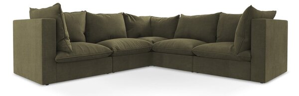Khaki rohová pohovka Manao – Makamii