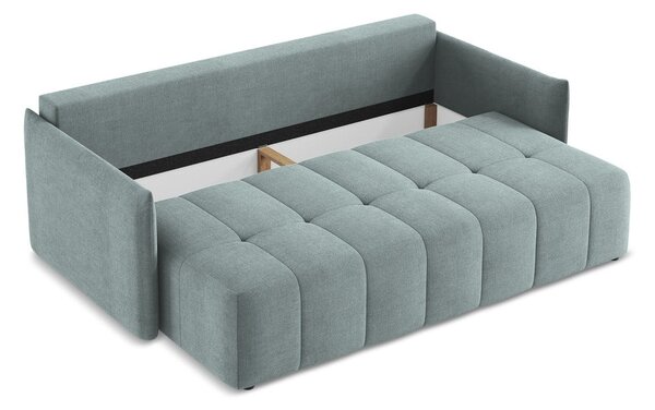 Modrá rozkladacia/s úložným priestorom pohovka 225 cm Moku – Makamii