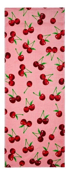 Ružová bavlnená plážová osuška 78x200 cm Cherries – Catherine Lansfield