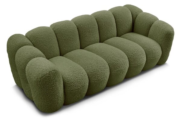 Zelená pohovka z textílie buklé 232 cm Hippolyte – Bobochic Paris