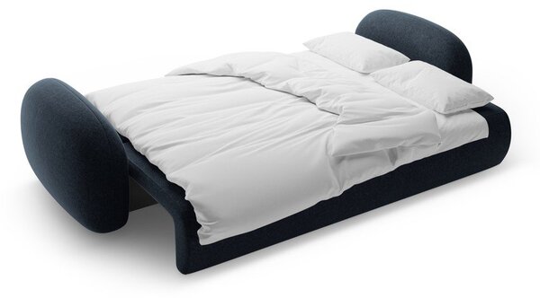 Tmavomodrá ženilková rozkladacia/s úložným priestorom pohovka 262 cm Tonale – Cosmopolitan Design