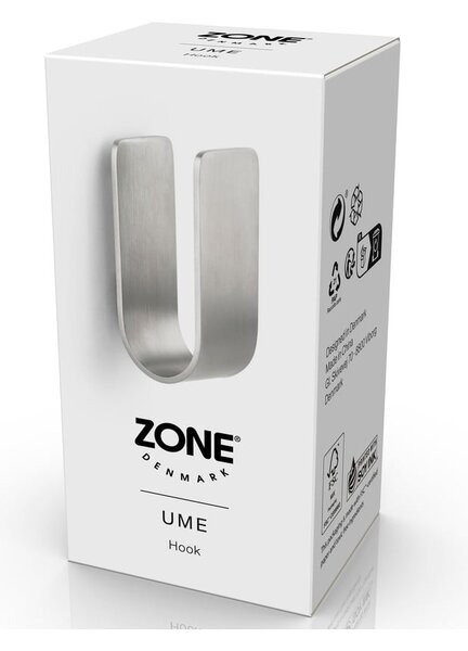 Nástenný kovový háčik v matne striebornej farbe Ume – Zone