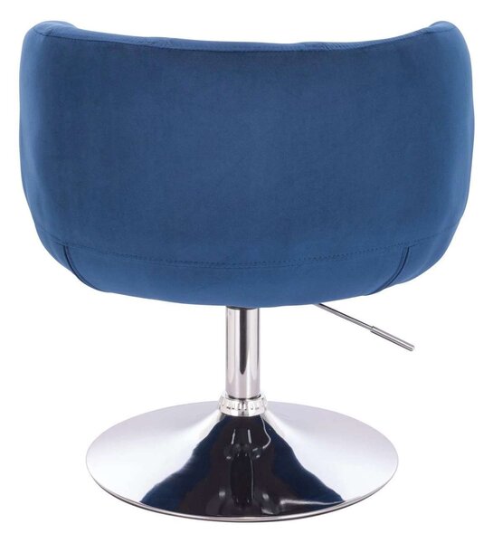 LuxuryForm DESIGN Kreslo MONTANA VELUR na striebornom tanieri - modré