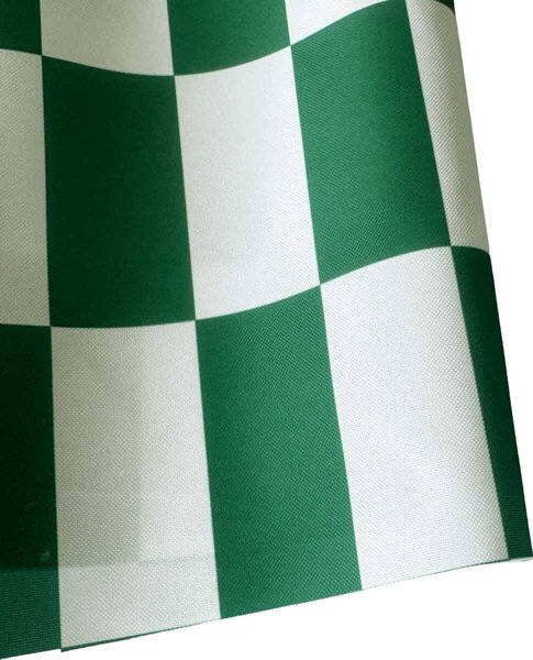 Látka do exteriéru na zahradné lehátka a húpacie siete, farba Bielo-Ultrmarine Šachovnica 5x10 cm