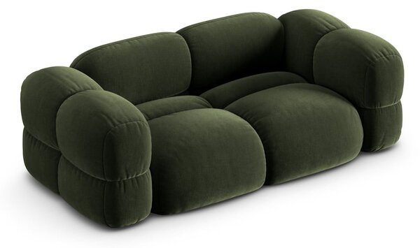 Zelená zamatová pohovka 210 cm Loretto – Cosmopolitan Design