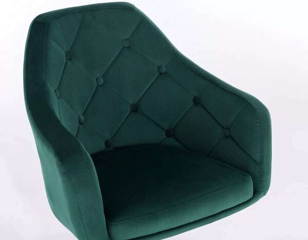 LuxuryForm DESIGN Kreslo ANDORA VELUR na čiernom kríži - zelené